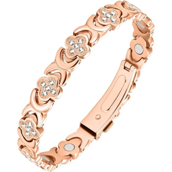 Luxury Pure Copper Magnetic Bracelet with Adjustable Fit for Everyday Elegance